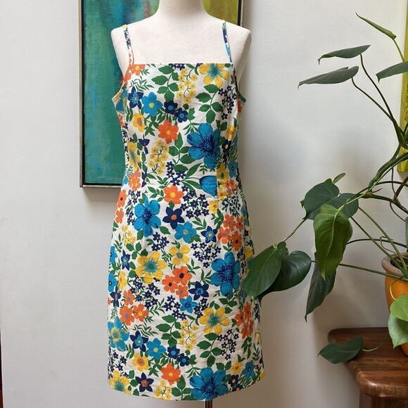 Tommy Hilfiger Retro Print Flower Cotton Dress Size 8 - Picture 12 of 14